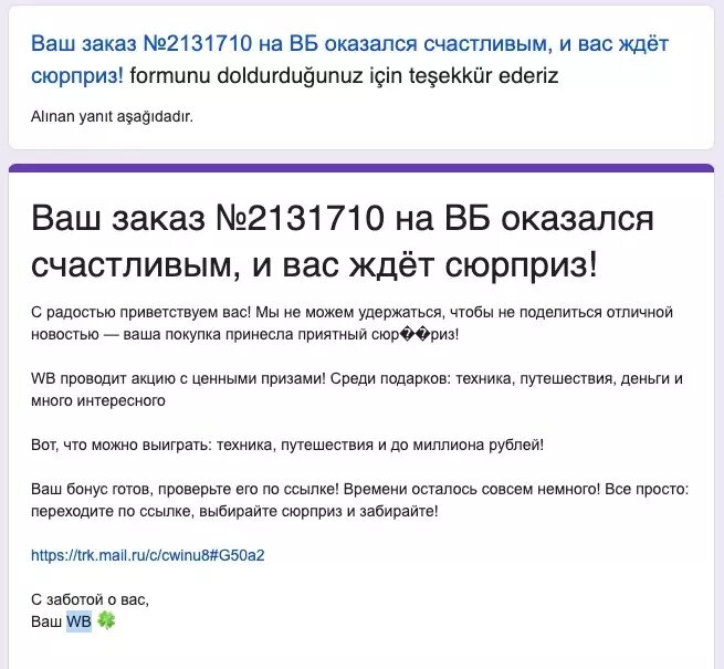 Аналогичное письмо пришло на почту сразу дважды. Фото: 1MI