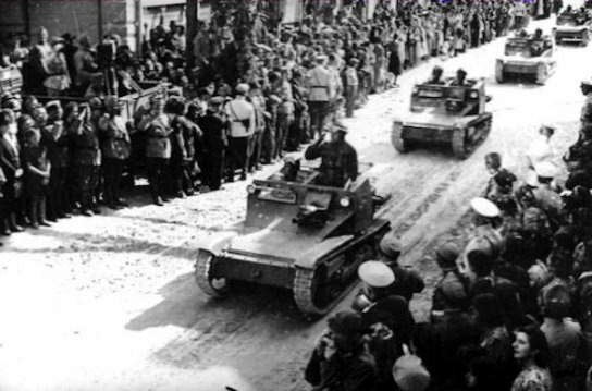 Болгарская армия входит в Южную Добруджу