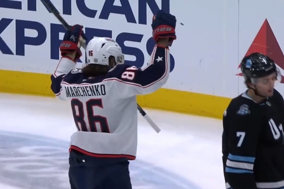    Марченко забил 21 шайбу за сезон. Скриншот видео сайта ХК "Коламбус"