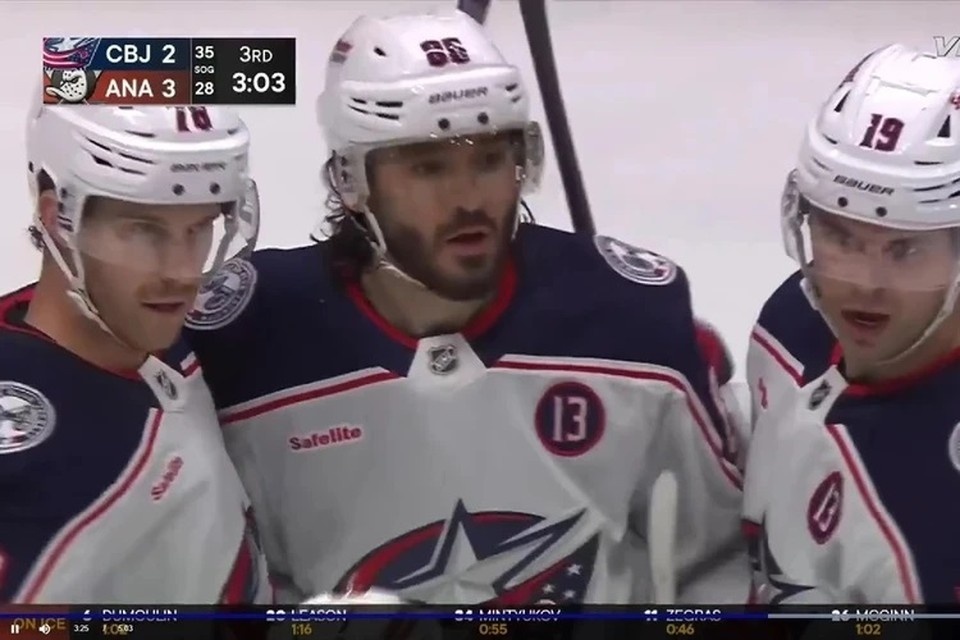    Марченко один из лидеров команды. Скриншот видео сайта ХК "Коламбус"