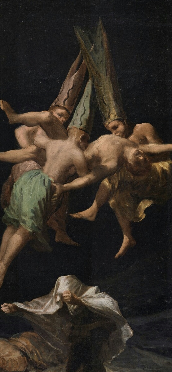 ▪️Франсиско Гойя "Полет ведьм", 1798. Музей Прадо, Мадрид. Фрагмент 