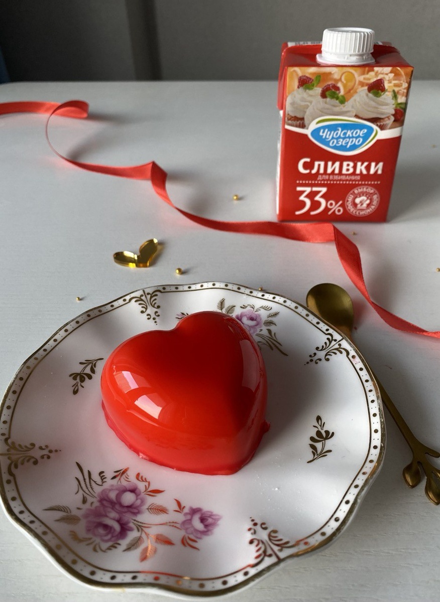 Заркальная глазурь для муссового торта из сливок