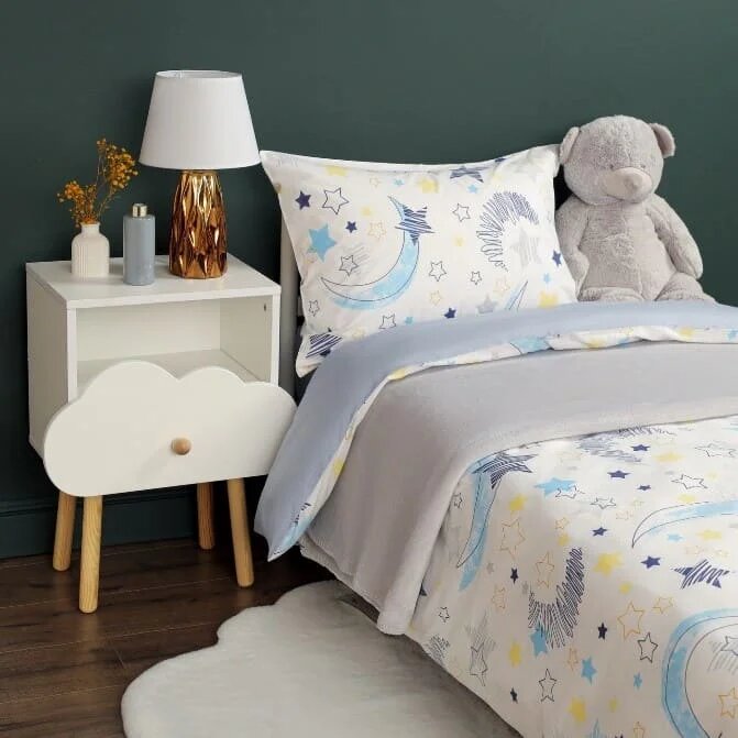 Комплект постельного белья детский Звездочки (голубой)