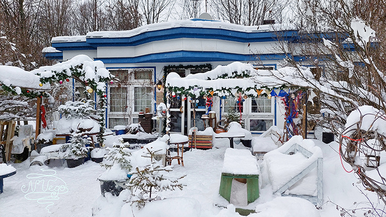 Фото Н. Вего "Волшебное кафе с камином "Васин сад" в самом центре Санкт-Петербурга"