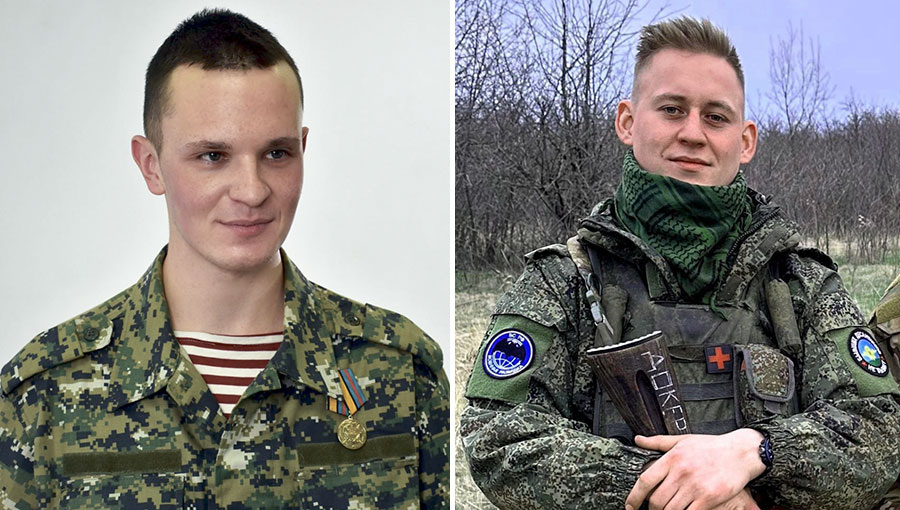 Степан Чапоров (справа) во время СВО был контужен и завален землёй. Арсений Кисляков (слева) нашёл раненого друга и, несмотря на атаку дронов, вывез в безопасное место