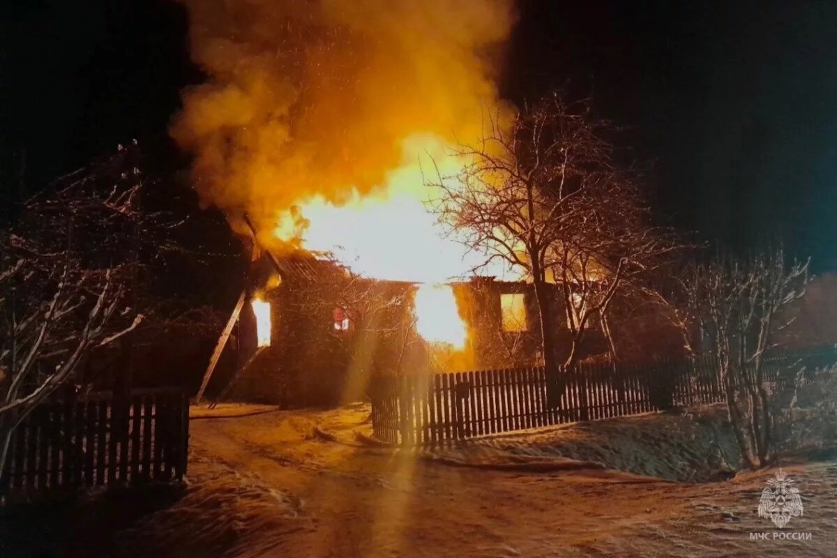    Женщина погибла на пожаре в жилом доме в Дновском районе