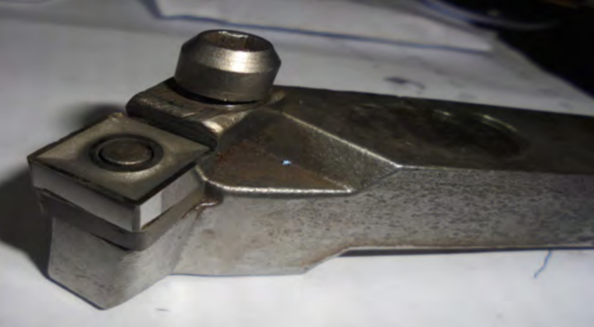 Внешний вид режущей пластины, подвергнутой термозаточке и полированию.