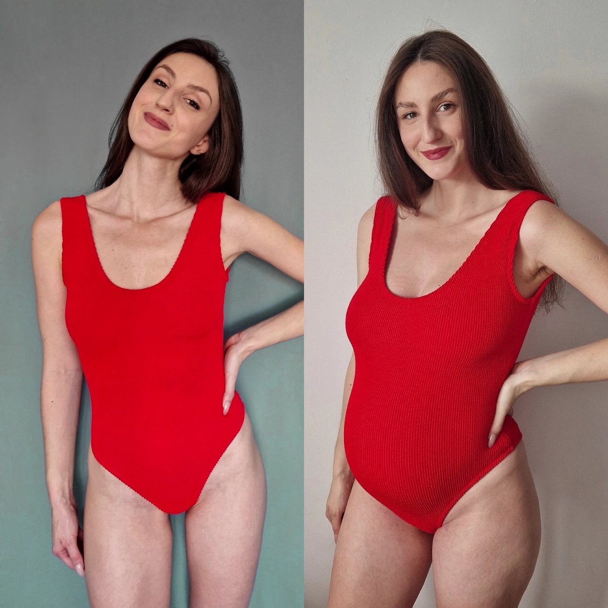 Один купальник, 20 кг разницы и больше 30 см в талии 