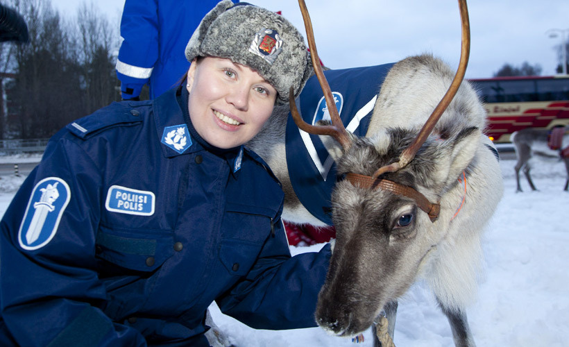 Было принято решение на дальном востоке, изпользовать оленей для помощи полицейским.