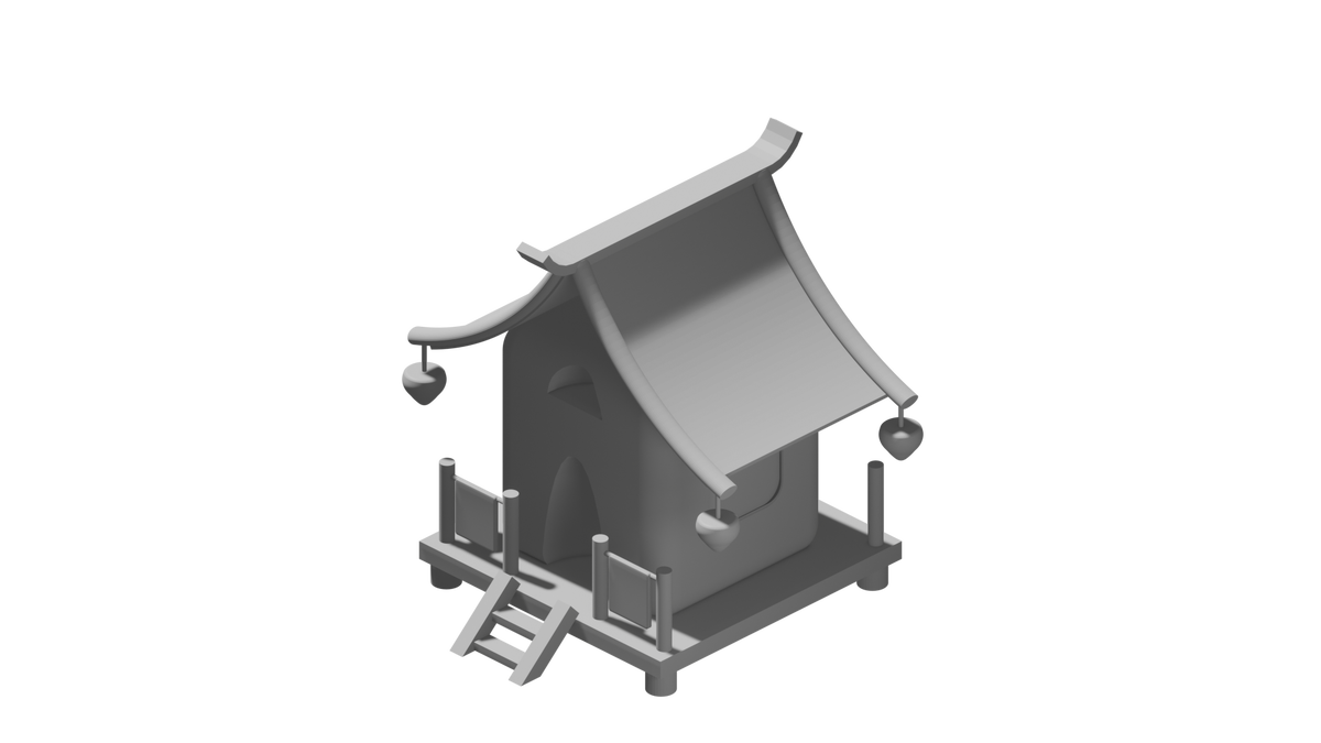 Болванка под обрисовку. Хижина