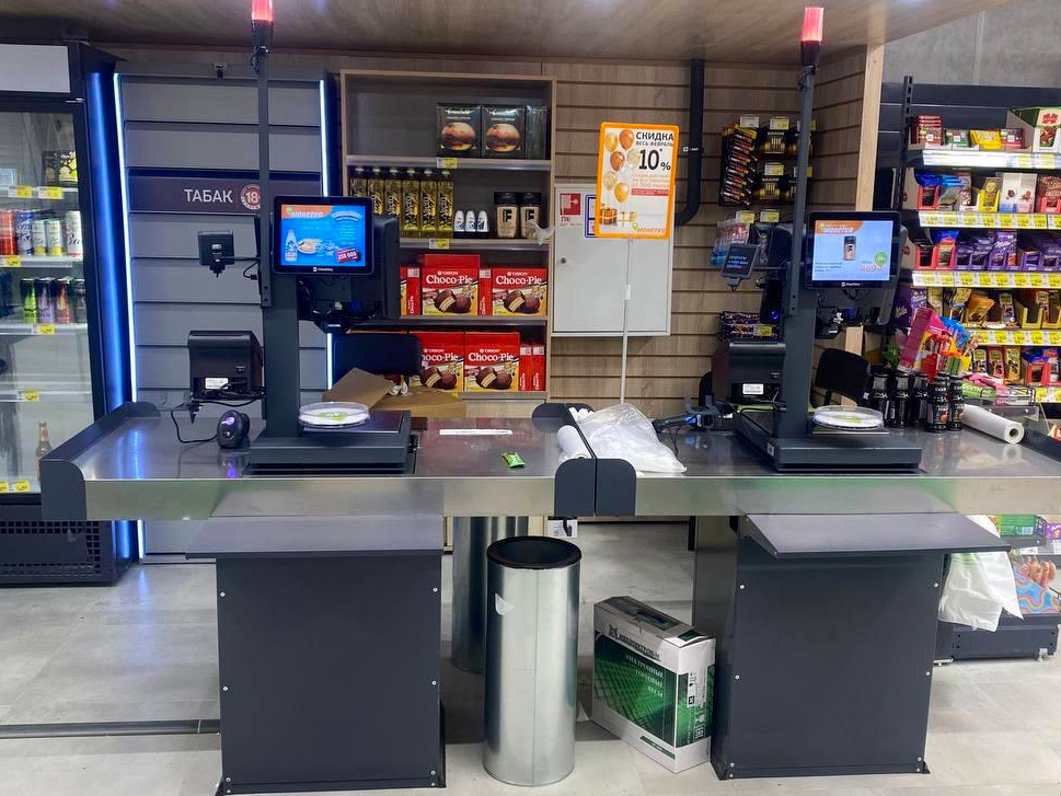 Гибридные кассы "Белфаст" в магазине "Монетка" в Казани