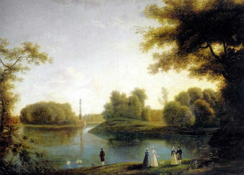 Семён Щедрин. В Царскосельском парке. Холст, масло.
Государственная Третьяковская галерея