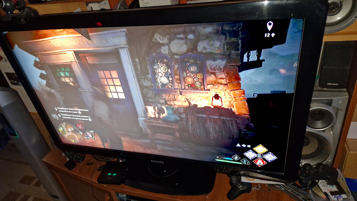 Вот так телевизор запускает любые игры с компьютера по WIFI испоьзуя слабую ТВ приставку.