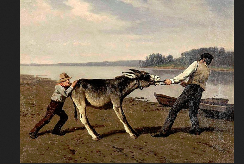 Герман Густав Симон. "Упрямый мул"