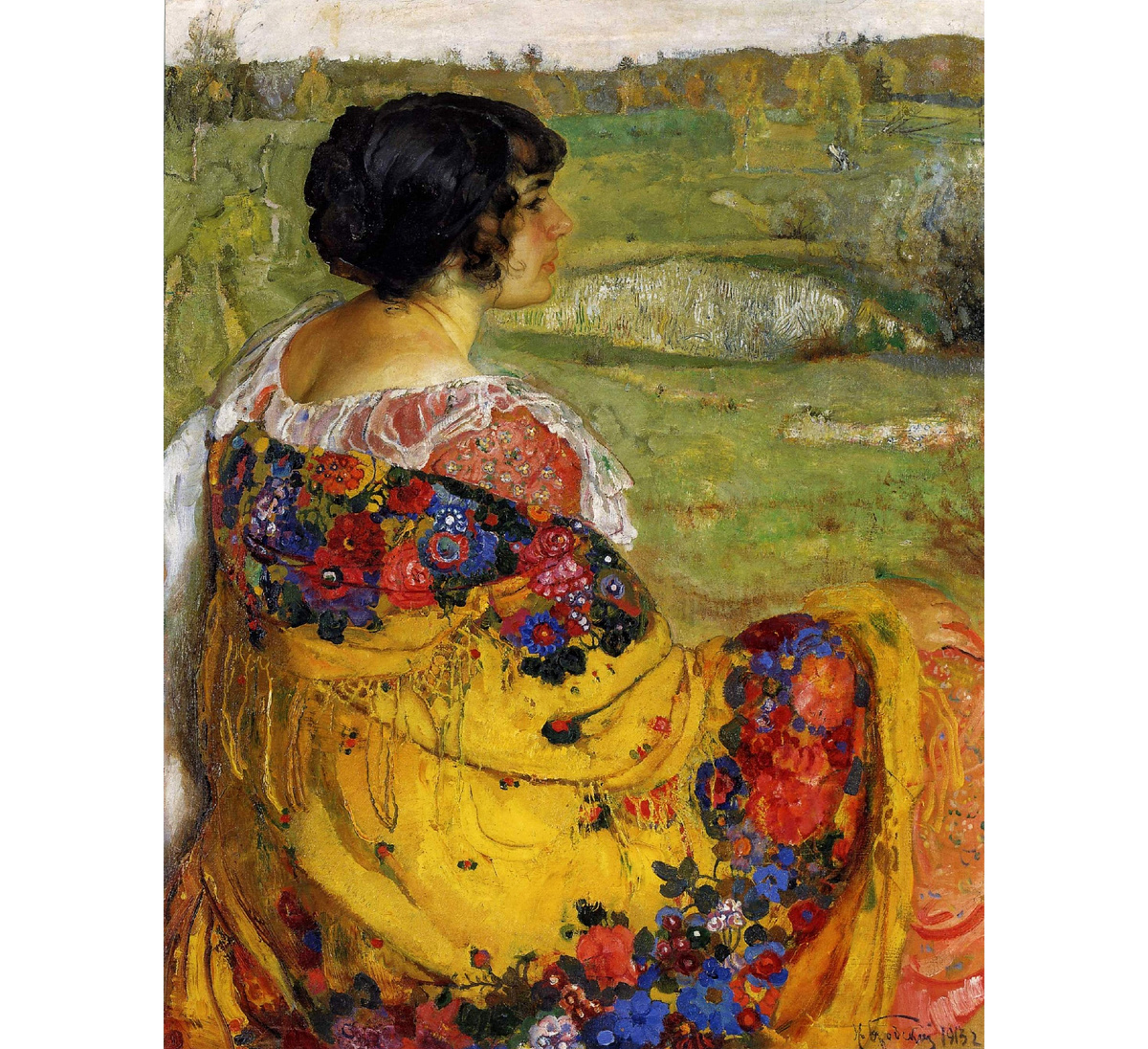 Бродский И. И. "Портрет Любови Макаровнеы Бродской". 1913 год.