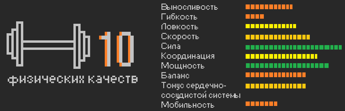 10 основных физических качеств в соответствии с методологией Кроссфита
