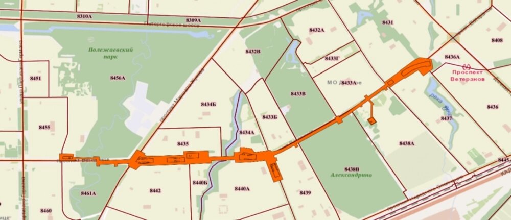    Продолжение Кировско-Выборгской (красной) линии от уже существующей станции «Проспект Ветеранов» на юго-запад города. Фото: Комитет по градостроительству и архитектуре Петербурга