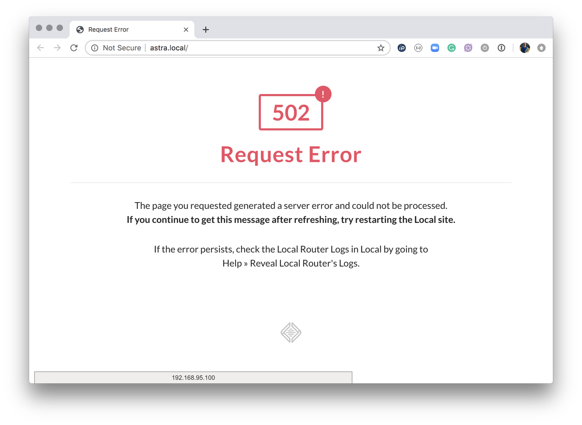 Local Community📷Вместе с сообщением об ошибке предложены пути решения