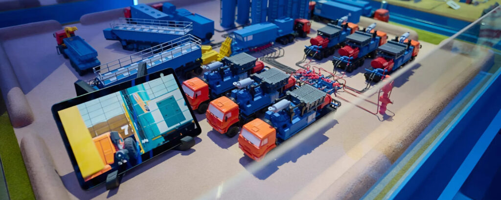    Макет флота ГРП на Петербургском газовом форуме