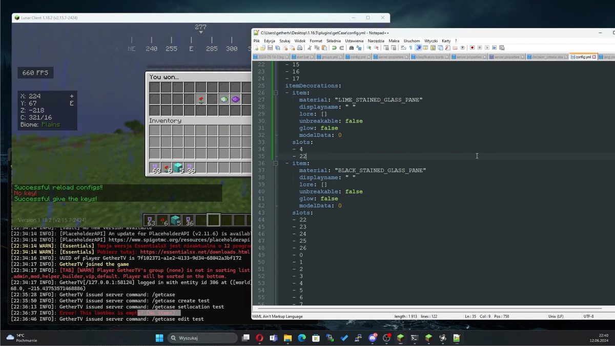 плагин getCase - Кейсы для сервера майнкрафт