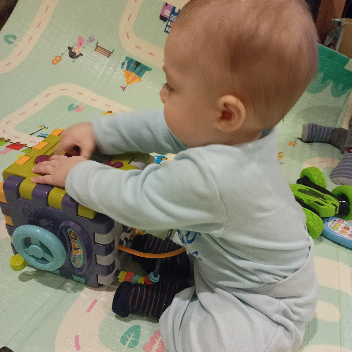 Теперь играть с игрушками стало интересней) правда, все равно посторонние вещи всё-таки лучше - чьи нибудь тапки, например... Фото автора 