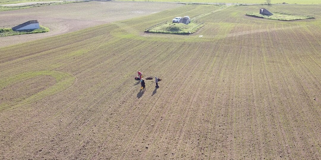 Случайно найденная дыра в поле привела археологов в древнюю камерную грабницу с росписями на стенах