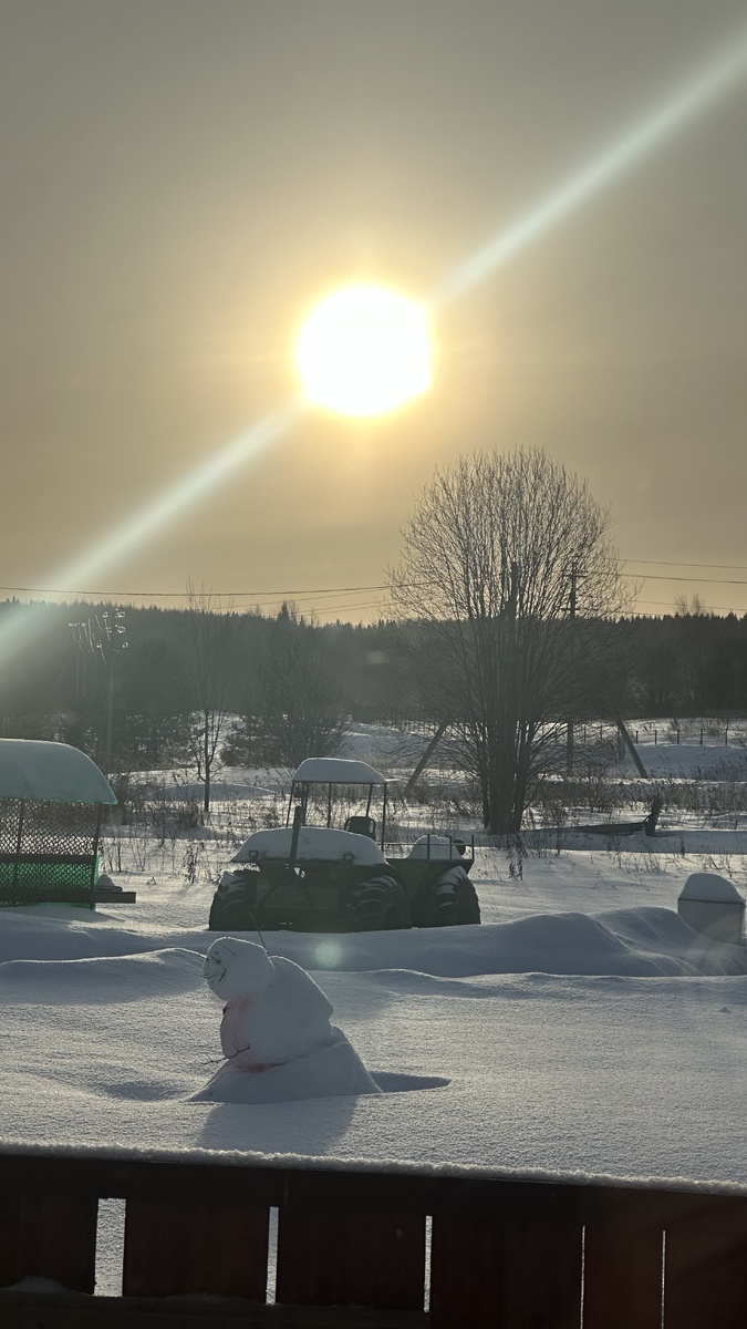 Вид из окна дома.