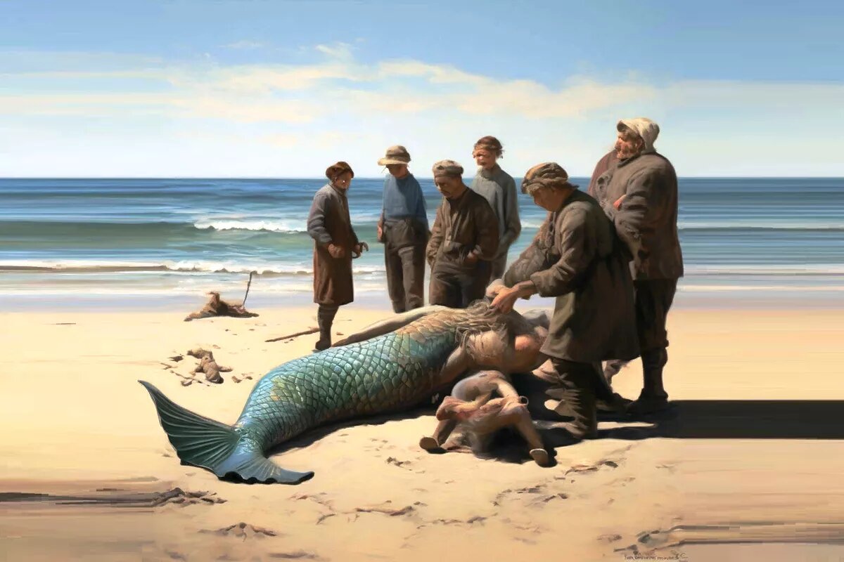 Традиционный образ русалки в конце 19–20 веков начал меняться с традиционного на знакомое нам описание – женщины с рыбьим хвостом.
Фото: Нейросеть shedevrum.ai