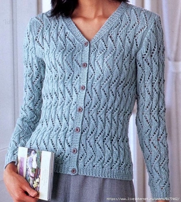 Изящные джемперы с вертикальными узорами спицами Вязание для Вас