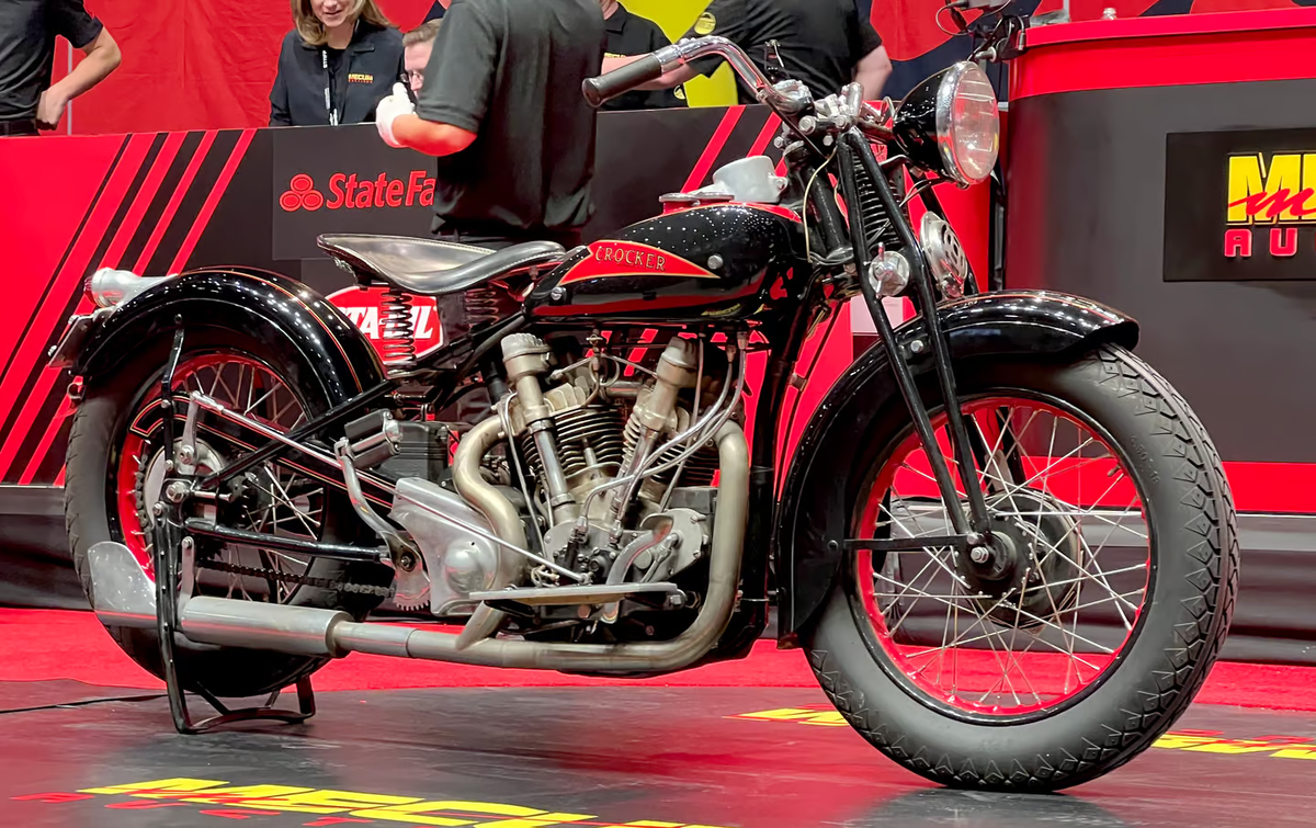 Самый дорогой Crocker, когда-либо проданный на аукционе, — это красивый довоенный мотоцикл, способный целый день покорять дороги... фото newatlas.com
