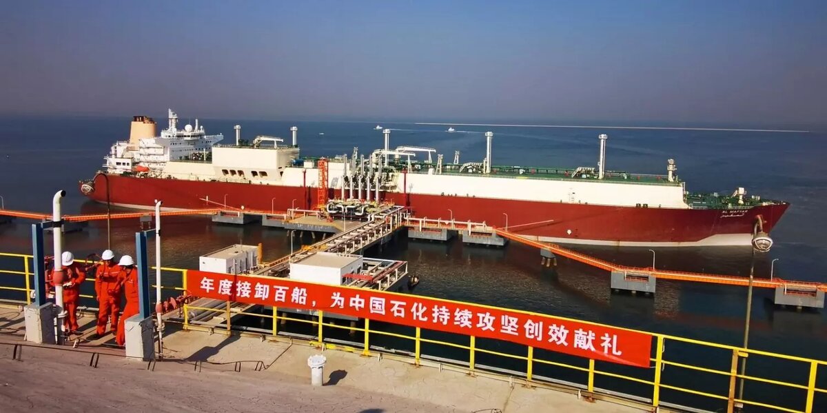 Китай с 10 февраля вводит пошлину в 15% на импорт СПГ из США. Фото: tradewindsnews.com