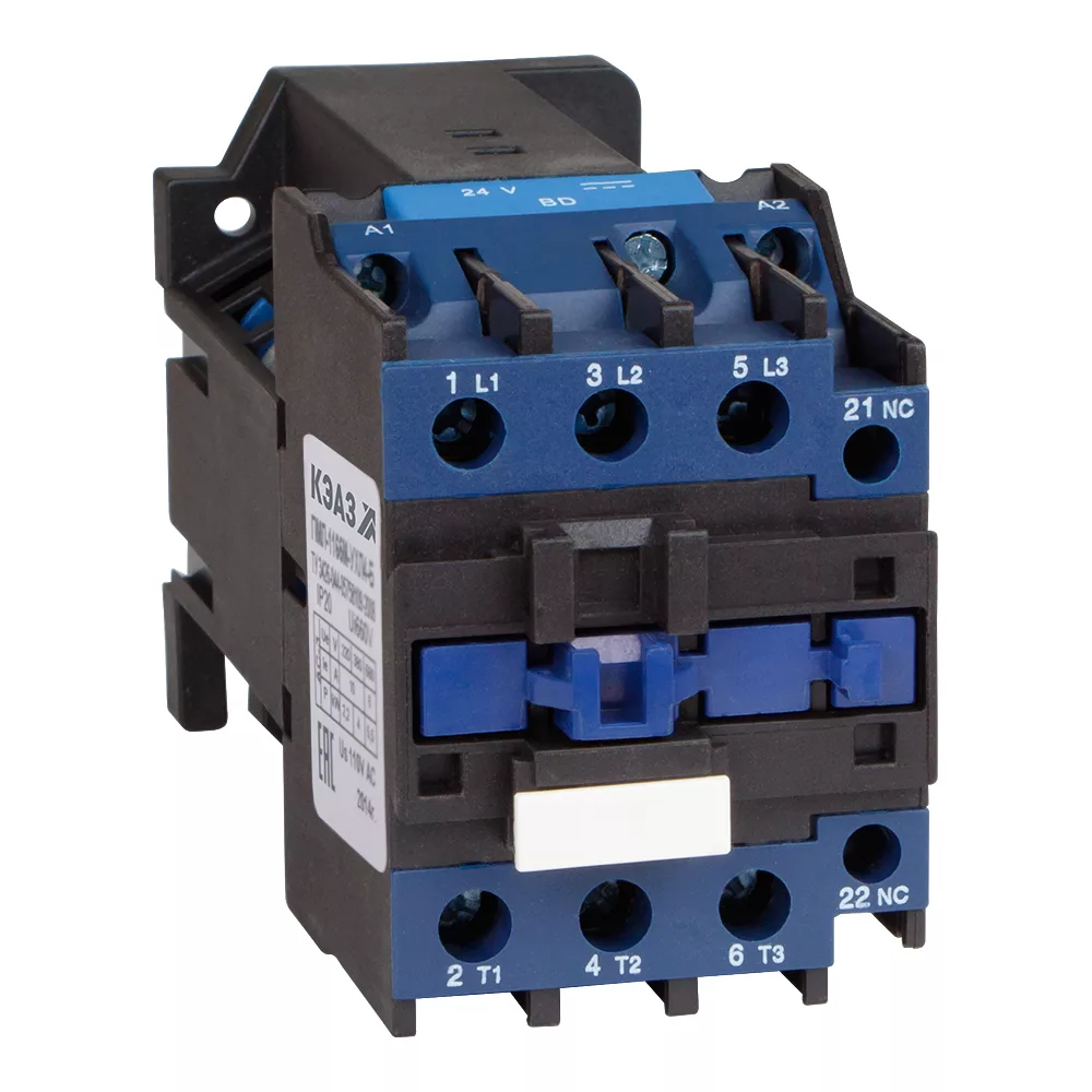 Контактор - большое реле, которое по команде от терморегулятора включает и отключает печь. Через него идет регулирование температуры