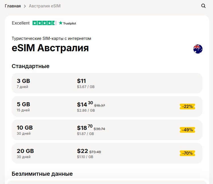 Выгодные планы от Yesim 