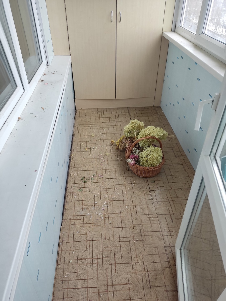 Зима на балконе