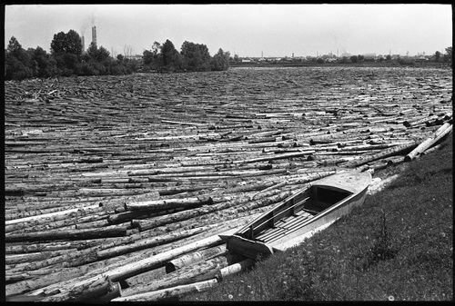 Сплав леса в 30-40-х годах по реке Томь