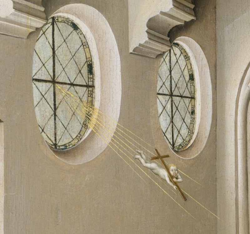 Мастерская Робера Кампена. Алтарь Мероде. Фрагмент. Ок. 1427-1432. Метрополитен-музей.