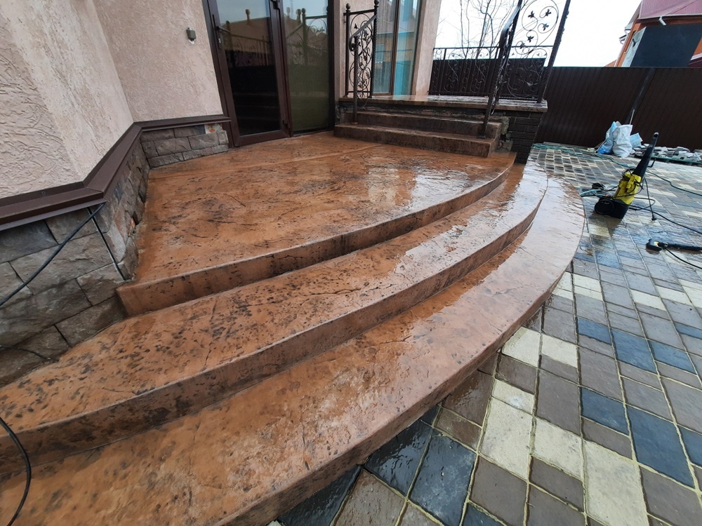 крыльцо для лома из печатногобетона