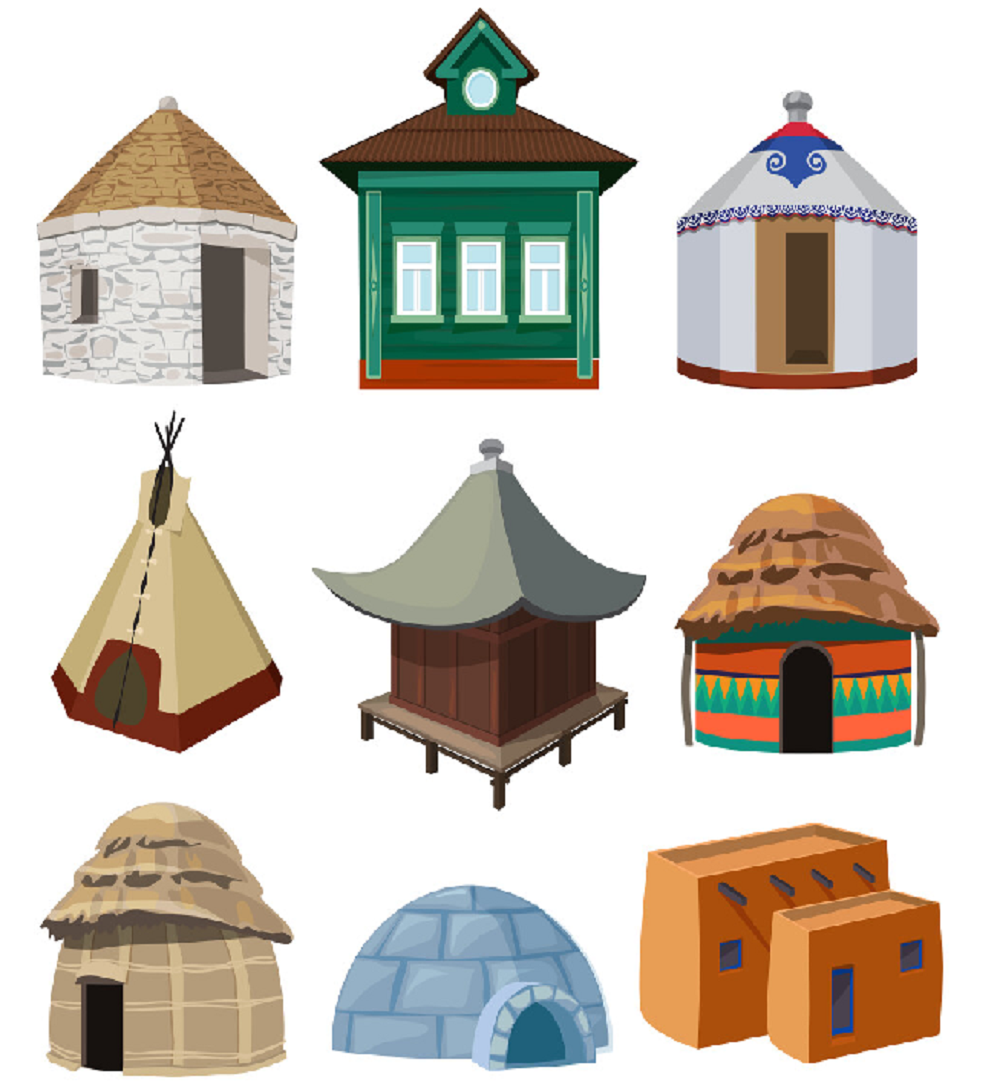 Очень разное, причём из одного другое сделать не выйдет, но всё это — жилища