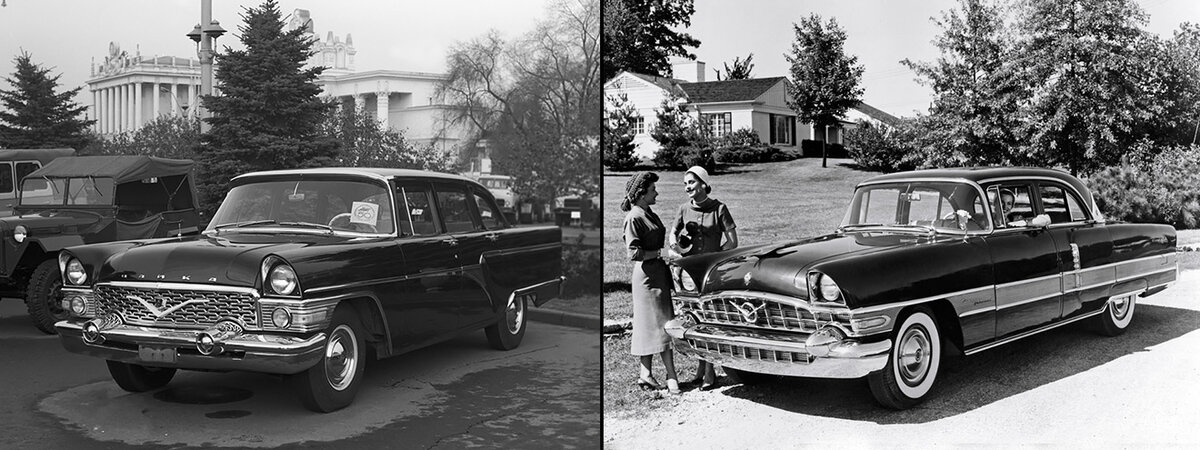  Внешний облик «Чайки» напоминал американские Packard и Cadillac, но конструкция была разработана с нуля.