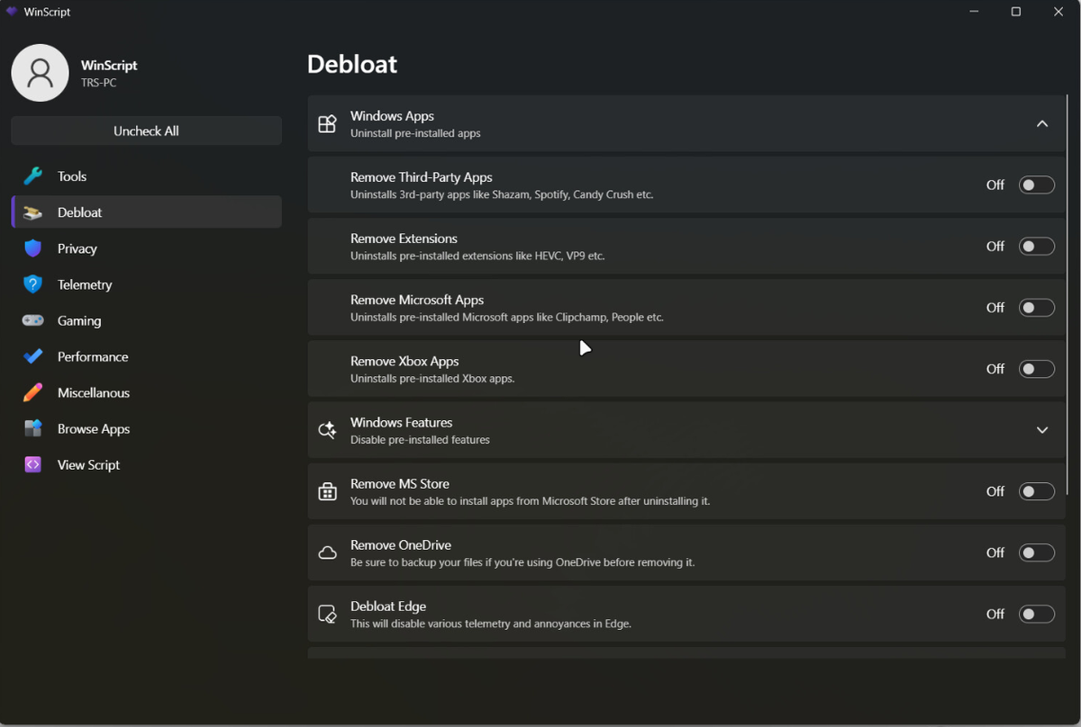 Оптимизация Windows 10 и 11 с помощью WinScript / Дзен.Уловка-32