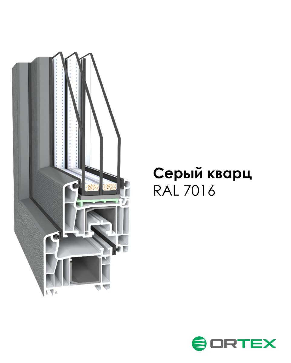 Цвета ПВХ профилей ORTEX серии Design