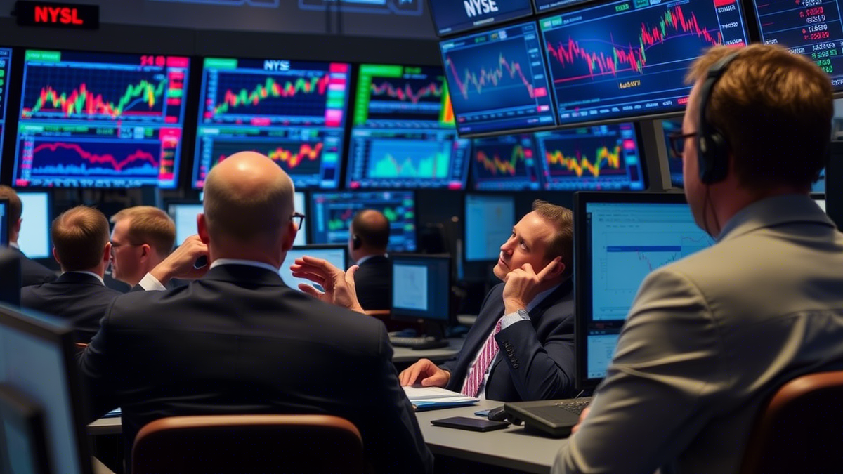 Трейдеры за мониторами с графиками рынка (иллюстрация активности фонда)