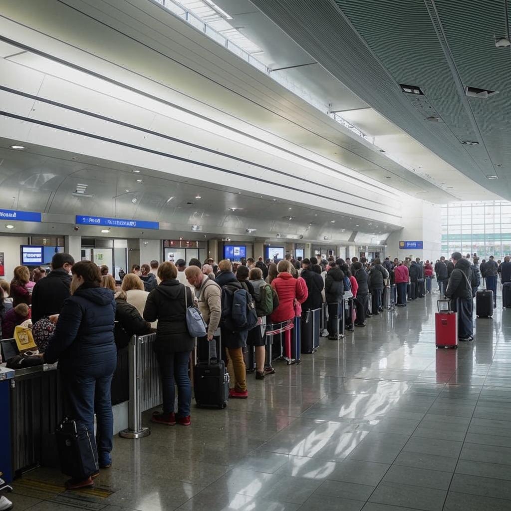 Фильтрация граждан Украины в аэропорту Шереметьево.