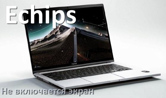 
Почему у ноутбука Echips чёрный экран не включается и что делать