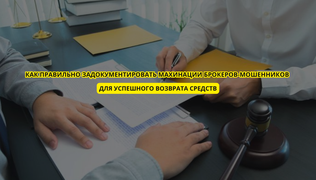Как правильно задокументировать махинации брокеров-мошенников для успешного возврата средств