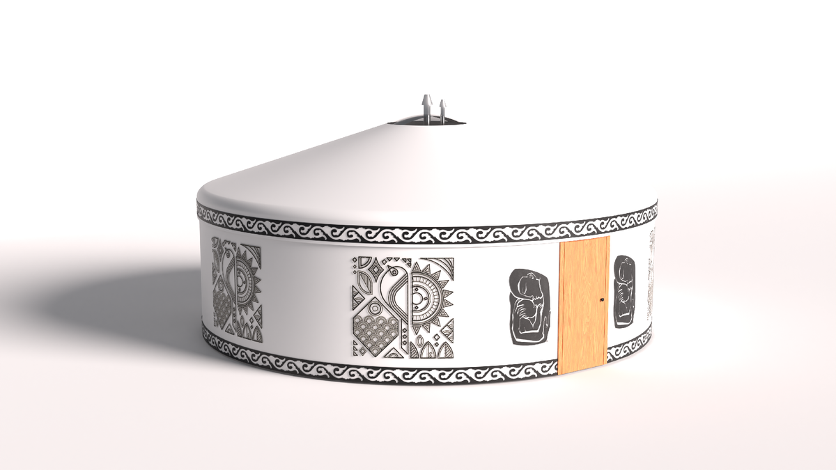 юрта для нашей заказчины на дачный участок