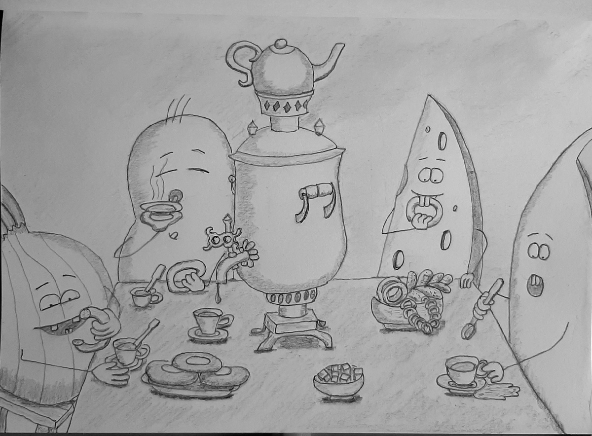 Чаепитие после тяжелого боя. 