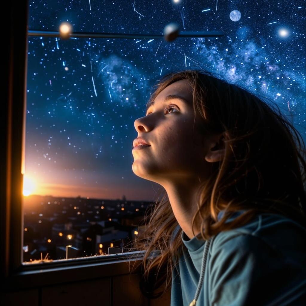 Кто прячется там, среди звёзд? Источник - нейросеть.