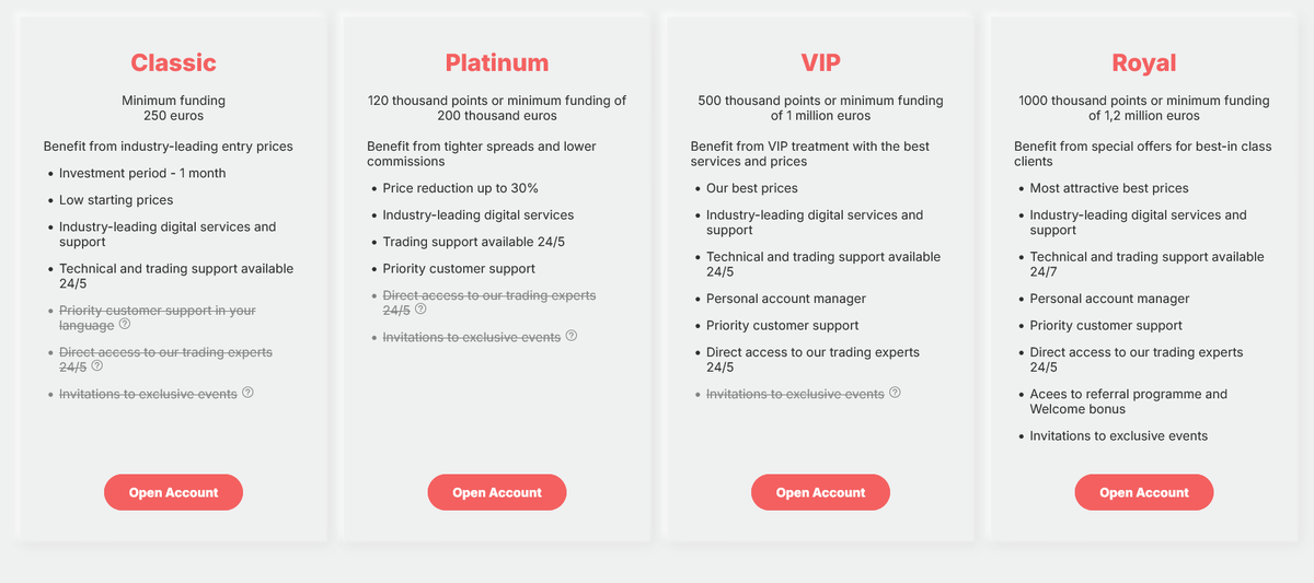 Торговые условия Skylar Trade