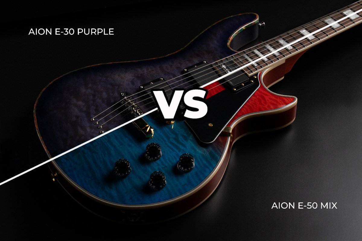 Электрогитары Aion E-30 Purple VS E-50 mix